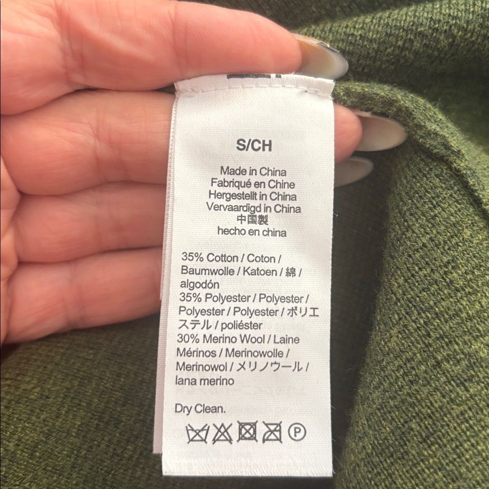 J. Crew Olive Knit Sweater open front long cardigan, S - Picture 8 of 8